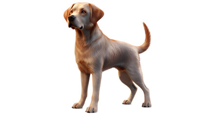 Dog isolated on transparent background cutout image