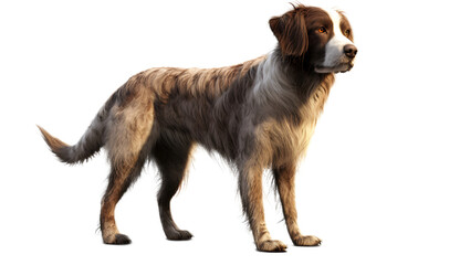 Dog isolated on transparent background cutout image
