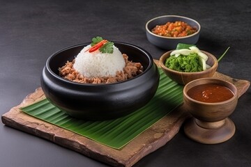 dining table filled with a variety of delicious dishes and bowls Generative AI