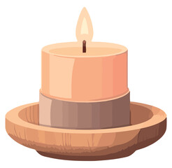 Burning candle symbolizes spirituality
