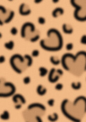 Leopard Heart Print Wallpaper