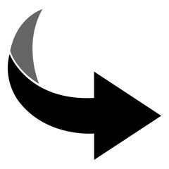 ngi1261 arrow New Graphic Icon ngi - left arrow icon . backward - turn page / page curl - design element . isolated on white background - single - black simple xxl g10538