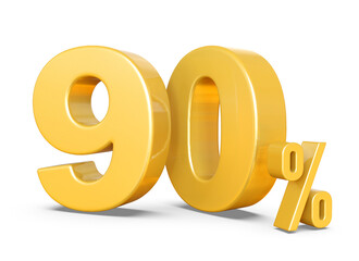 90 Percent  Discount Sale Off  Gold Number 