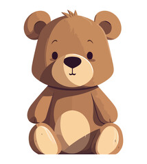 Obraz na płótnie Canvas Cute teddy bear sitting on nature