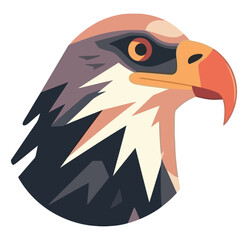 Flying hawk illustration symbol of freedom