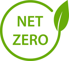 net zero carbon footprint icon emissions free  no atmosphere pollution CO2 neutral stamp for graphic design, logo, website, social media, mobile app, UI - obrazy, fototapety, plakaty