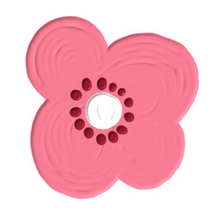 cute sticker with acrylic painting