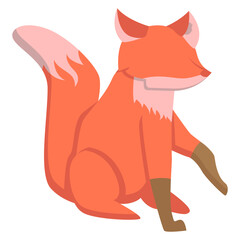 Vector Illustration of Cute Faceless Fox