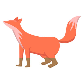 Vector Illustration of Cute Faceless Fox