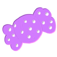 cute sticker with acrylic painting