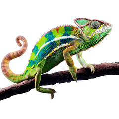 Obraz premium chameleon isolated on white. Generative Ai