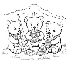 cute teddy bears eaing