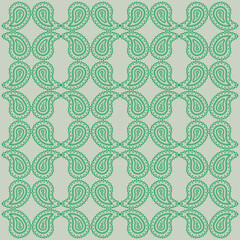 Pattern with floral and geometric elements. Intersecting curved and straight bold stripes forming abstract floral ornament. Vector background for design. Seamless Decorative lattice for louver.