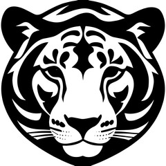 Animal head vector design black and white