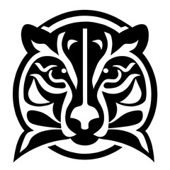 Animal head vector design black and white