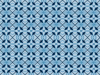 Ikat batik printed indigo fabrics seamless pattern blue background 
