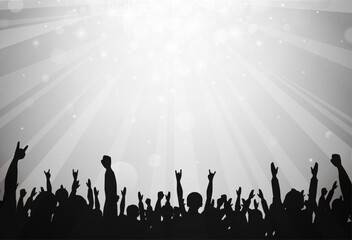 ライブイベントで熱狂する人々