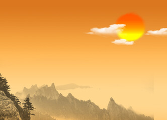 mountain Natural japanese recycled paper texture background.