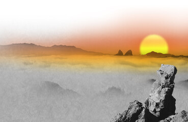 mountain Natural japanese recycled paper texture background.
