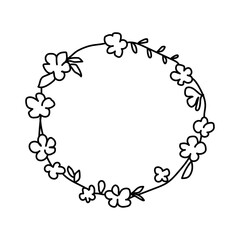 Hand-Drawn Botanical Branches and Leaves Illustration