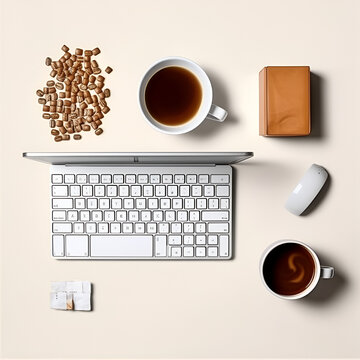 cup of coffee on a laptop