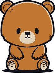 Obraz premium A Bear Cute vector logo vector art,animal