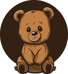 Fototapeta premium A Bear Cute vector logo vector art,animal