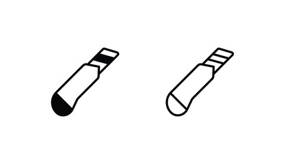 Cutter icon design with white background stock illustration