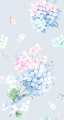Classic Popular Flower Seamless pattern background.Perfect for wallpaper, fabric design, wrapping paper, surface textures, digital paper.
