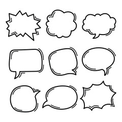 Set of speech bubble vector
