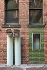 old brick building with windows