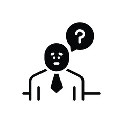 Black solid icon for rather