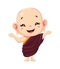 Happy little Buddha vector illustration