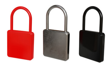 lock 3d render metal protect