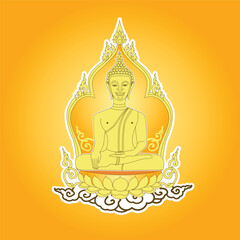 buddha Khonkean Thailand Vector design 