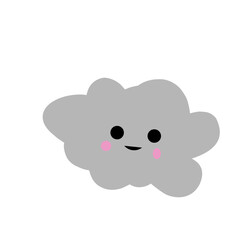 Funny Cloud Cartoon Icon 