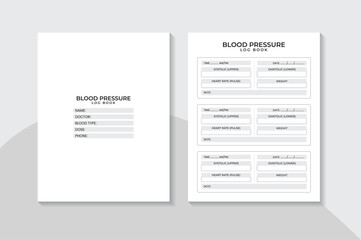 Blood Pressure Logbook Low content - KDP Interior 