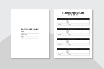 Blood Pressure Logbook - Low content KDP Interior 