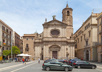 Fototapeta na wymiar Basilica of Our Lady of Mercy in Barcelona