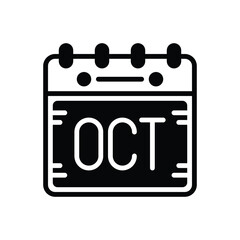Black solid icon for oct 