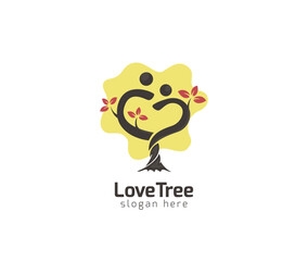 Love Tree Family love concept logo design