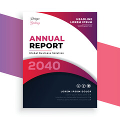 Naklejka na ściany i meble Corporate business annual report cover page design templates