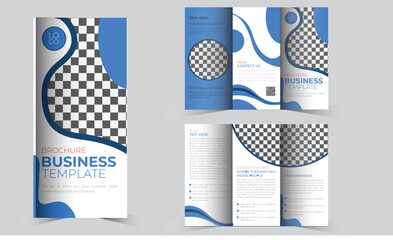 trifold brochure template. Modern, Creative and Professional tri fold brochure vector Design