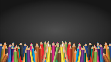 colored pencil collection. isolated  illustration colorful pencils. colored pencil background
