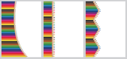colored pencil collection. isolated  illustration colorful pencils. colored pencil background
