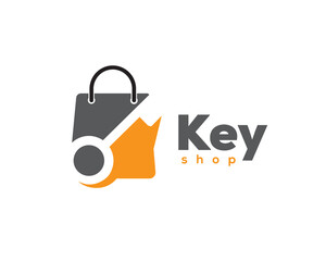 secure care shop key bag icon symbol logo design template illustration inspiration