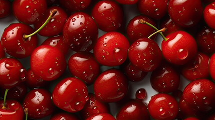 
Ripe cherry mockup and copy space with a gradient background, generative AI