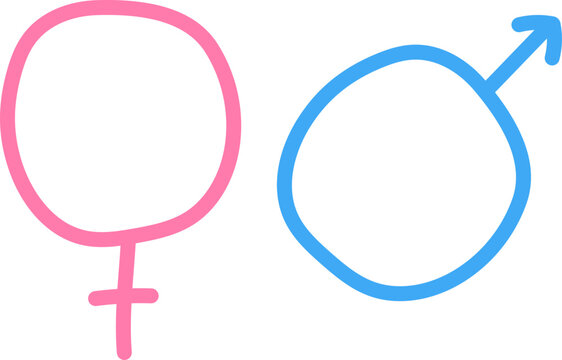 male female mark icon isolated
