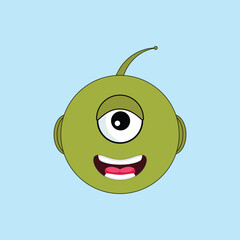 Flying alien Robert vector art