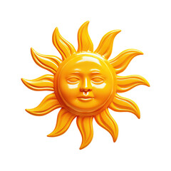 cartoon sun on a transparant background, PNG